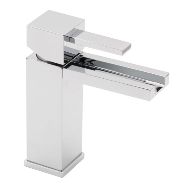 vado Te Falls bateria umywalkowa marki Vado wykończenie chrom Vado-Te-Falls-Bateria-umywalkowa-z-kaskadowa-wylewka-bez-korka-chrom-TEF-100SB-CP-montaz-jednootworowy-głowica ceramiczna