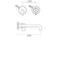 Links INS 041 Single lever basin mixer for concealed installation Brushed stainless steel