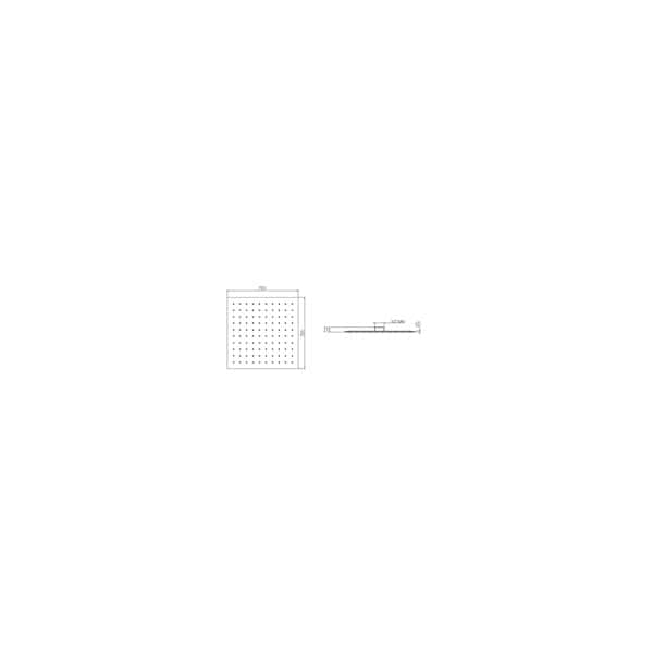 Linki SOF 040 deszczownica ultrapłaska ścienna-sufitowa kwadratowa 300 mm x 300 mm stal nierdzewna szczotkowana 2 Linki SOF 040 deszczownica ultrapłaska ścienna-sufitowa kwadratowa 300 mm x 300 mm stal nierdzewna szczotkowana