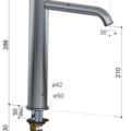 Hotbath Cobber CB003HC Bateria umywalkowa nablatowa stojąca-rysunek techniczny