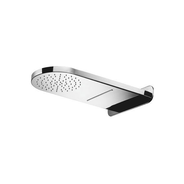 Hotbath Mate M140 Deszczownica do montażu na ścianie z wylewką kaskadową 26x55,5cm warsaw-design Salon wyposażenia wnętrz w Warszawie Deszczownica do montażu na ścianie z wylewką kaskadową 26x55,5cm Mate-M140 montaż ścienny możliwe wykończenia