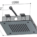 Hotbath Mate M171 Deszczownica sufitowa podtynkowa kwadratowa 30x30cm -rysunek techniczny