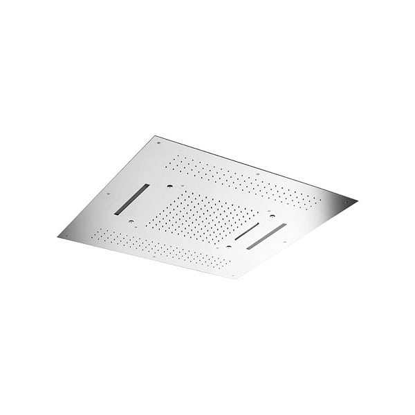 Hotbath Mate M173 Deszczownica sufitowa podtynkowa kwadratowa z wylewką kaskadową, dyszami mgiełkowymi i podświetleniem LED 95x95cm warsaw-design Salon wyposażenia wnętrz w Warszawie Deszczownica sufitowa podtynkowa kwadratowa z wylewką kaskadową, dyszami mgiełkowymi i podświetleniem LED 95x95cm Mate-M173 montaż sufitowy podtynkowy możliwe wykończenia