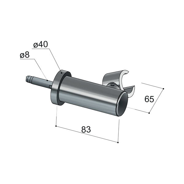 Hotbath Mate M505 Uchwyt ścienny na słuchawkę prysznicową 3 Hotbath Mate M505 Uchwyt ścienny na słuchawkę prysznicową-rysunek techniczny