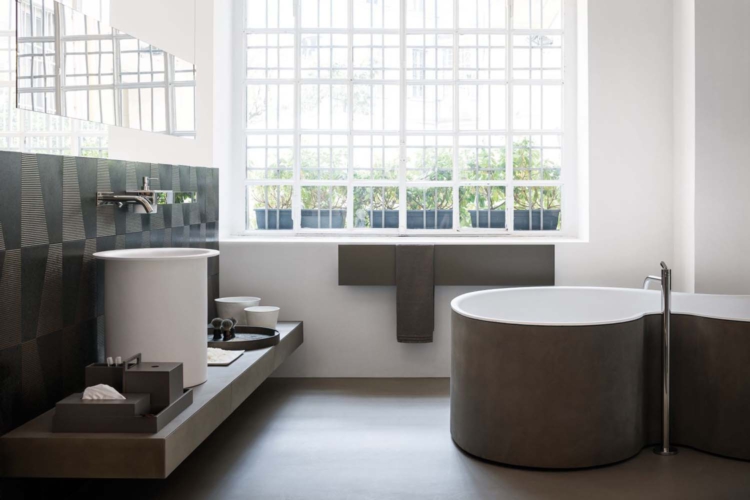 Agape teaches benedini associati bathtub mk27 studio wanna wbudowana łazienka salon kąpielowy ceramika