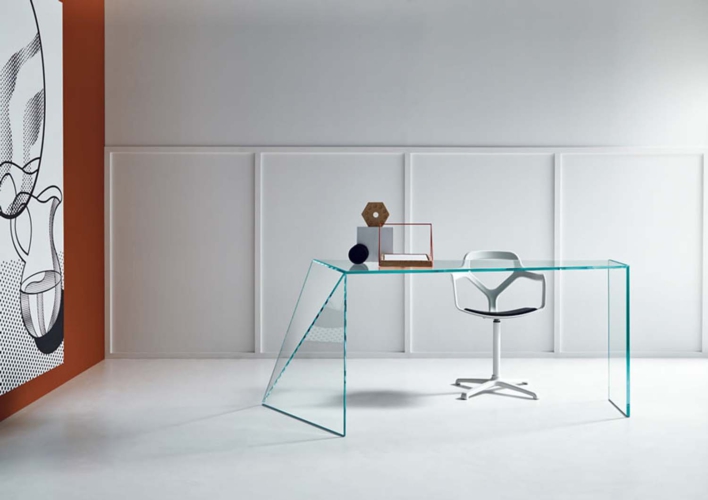 Tonelli design szkło biuro stół penrose