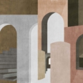 Tapeta Tecnografica Eleanor kolekcja Geometric Notes wariant 1 Burnt