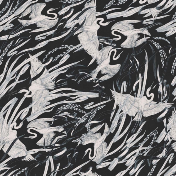 Tapeta-Tecnografica-Feanne-Egrets-kolekcja-Art-Collections-Black Tapeta włoskiej marki Tecnografica Feanne: Egrets z kolekcji Art Collections wariant 1 Black