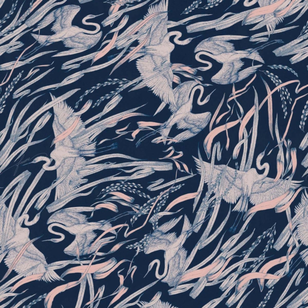 Tapeta-Tecnografica-Feanne-Egrets-kolekcja-Art-Collections-Navy Tapeta włoskiej marki Tecnografica Feanne: Egrets z kolekcji Art Collections wariant 1 Navy