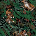 Tapeta włoskiej marki Tecnografica Feanne: Visayan Leopard z kolekcji Art Collections wariant 1 Forest