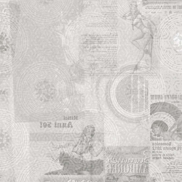 Tapeta-Tecnografica-Fifties-kolekcja-Decoratives-grey Tapeta włoskiej marki Tecnografica Fifties z kolekcji Decoratives wariant 1 grey