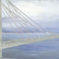 Tapeta włoskiej marki Tecnografica Giorgia Beltrami: Sky over River z kolekcji Art Collections wariant 1 Blue