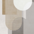 Tapeta włoskiej marki Tecnografica Janis z kolekcji Geometric Notes wariant 1 Ocra