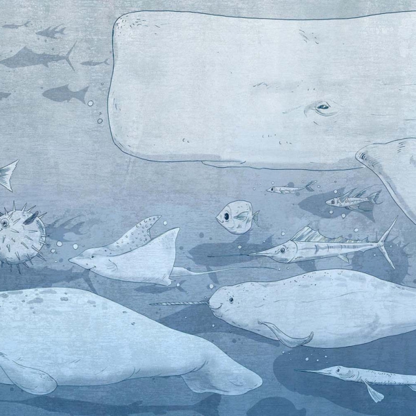Tapeta-Tecnografica-Jonah-kolekcja-Decoratives-Ocean Tapeta włoskiej marki Tecnografica Jonah z kolekcji Decoratives wariant 1 Ocean