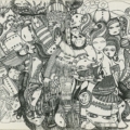 Tapeta włoskiej marki Tecnografica Leo Bellei: Doodle z kolekcji Art Collections wariant 1 DOODLE