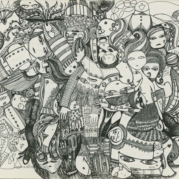 Tapeta-Tecnografica-Leo-Bellei-Doodle-kolekcja-Art-Collections-DOODLE Tapeta włoskiej marki Tecnografica Leo Bellei: Doodle z kolekcji Art Collections wariant 1 DOODLE