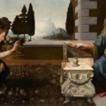 Tapeta włoskiej marki Tecnografica Leonardo Da Vinci Annunciation z kolekcji Italian Masterpieces wariant 1 Annunciazione - Leonardo da Vinci
