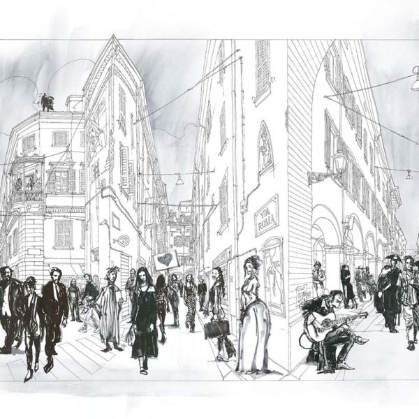 Tapeta-Tecnografica-Marco-Fontana-Graceland-kolekcja-Art-Collections-CROWDED Tapeta włoskiej marki Tecnografica Marco Fontana: Graceland z kolekcji Art Collections wariant 1 CROWDED