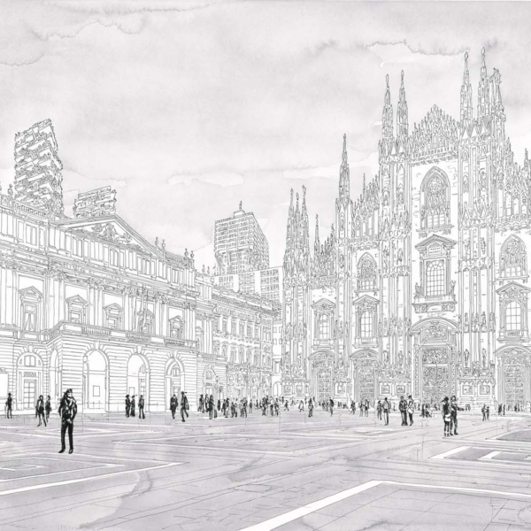 Tapeta-Tecnografica-Marco-Fontana-Milano-Immaginaria-kolekcja-Art-Collections-Milano-Immaginaria Tapeta włoskiej marki Tecnografica Marco Fontana: Milano Immaginaria z kolekcji Art Collections wariant 1 Milano Immaginaria