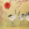 Tapeta włoskiej marki Tecnografica Marco Fontana: Mon Cherry Blossom z kolekcji Art Collections wariant 1 Gold