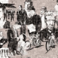 Tapeta włoskiej marki Tecnografica Marco Fontana: Wall Of Fame z kolekcji Art Collections wariant 1 Dark