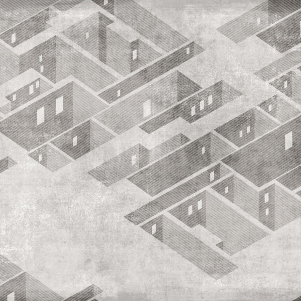 Tapeta-Tecnografica-Metropolis-kolekcja-Decoratives-grey Tapeta włoskiej marki Tecnografica Metropolis z kolekcji Decoratives wariant 1 grey