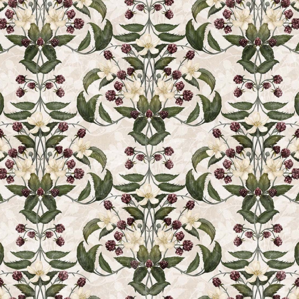 Tapeta-Tecnografica-Rubus-kolekcja-Old-London-Redberries Tapeta włoskiej marki Tecnografica Rubus z kolekcji Old London wariant 1 Redberries