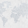 Tapeta włoskiej marki Tecnografica The Sign: Eatmap z kolekcji Art Collections wariant 1 grey