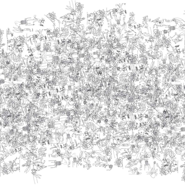 Tapeta-Tecnografica-The-Sign-Rabbicats-kolekcja-Art-Collections-BLACK-AND-WHITE Tapeta włoskiej marki Tecnografica The Sign: Rabbicats z kolekcji Art Collections wariant 1 BLACK AND WHITE