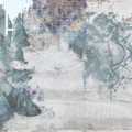 Tapeta włoskiej marki Tecnografica The Sisters: Koi z kolekcji Art Collections wariant 1 grey