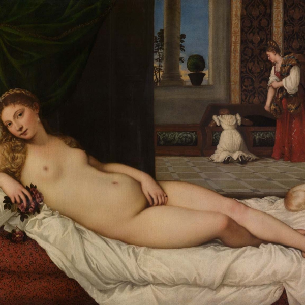 Tapeta-Tecnografica-Tiziano-Vecellio-Venus-of-Urbino-kolekcja-Italian-Masterpieces-Venere-di-Urbino---Tiziano Tapeta włoskiej marki Tecnografica Tiziano Vecellio: Venus of Urbino z kolekcji Italian Masterpieces wariant 1 Venere di Urbino - Tiziano