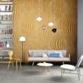 Tapeta Skinwall BANG 733 z kolekcji Suite Collection motywy: paski, fale, kolory: beżowy, żółty, złoty