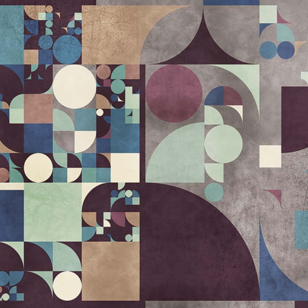Tapeta-Skinwall-BAUHAUS-142-z-kolekcji-New-Designs-2021-Unconventional-Surfaces-1 Tapeta Skinwall BAUHAUS 142 z kolekcji New Designs 2021 Unconventional Surfaces motywy: geometryczny, kolory: niebieski, bordowy, szary, biały, morski - wariant 1