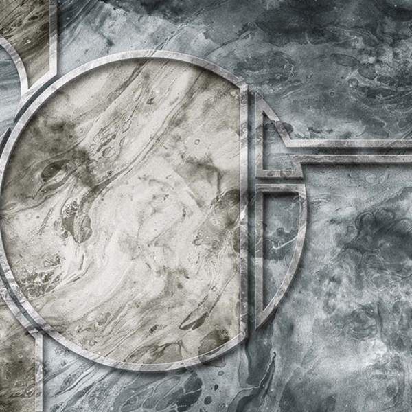 Tapeta-Skinwall-BORDERED-MARBLE-136-z-kolekcji-New-Designs-2021-Unconventional-Surfaces-1 Tapeta Skinwall BORDERED MARBLE 136 z kolekcji New Designs 2021 Unconventional Surfaces motywy: kamień marmur, geometryczny, kolory: biały, szary, zielony - wariant 1