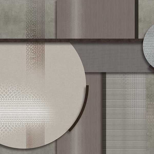 Tapeta-Skinwall-EMBROIDERY-132-z-kolekcji-New-Designs-2021-Unconventional-Surfaces-1 Tapeta Skinwall EMBROIDERY 132 z kolekcji New Designs 2021 Unconventional Surfaces motywy: geometryczny, kolory: szary, beżowy - wariant 1