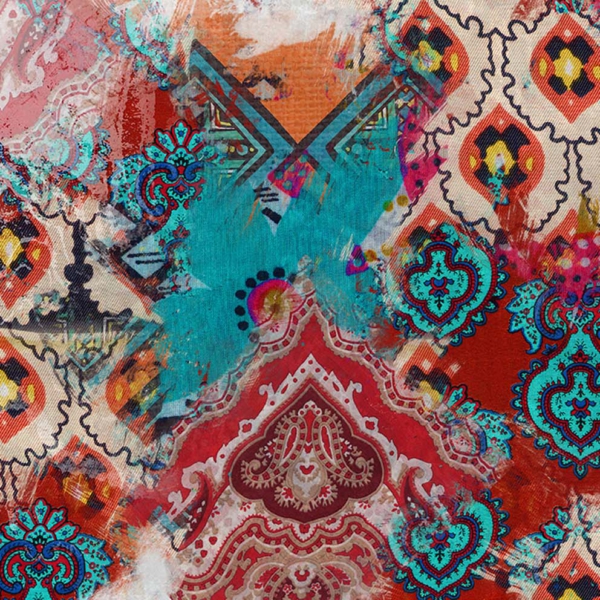 Tapeta-Skinwall-FADE-AWAY-83-z-kolekcji-Unconventional-Surfaces-1 Tapeta Skinwall FADE AWAY 83 z kolekcji Unconventional Surfaces motywy: ornamenty, adamaszek, efekt postarzenia, kolory: niebieski, czerwony, pomarańczowy - wariant 1