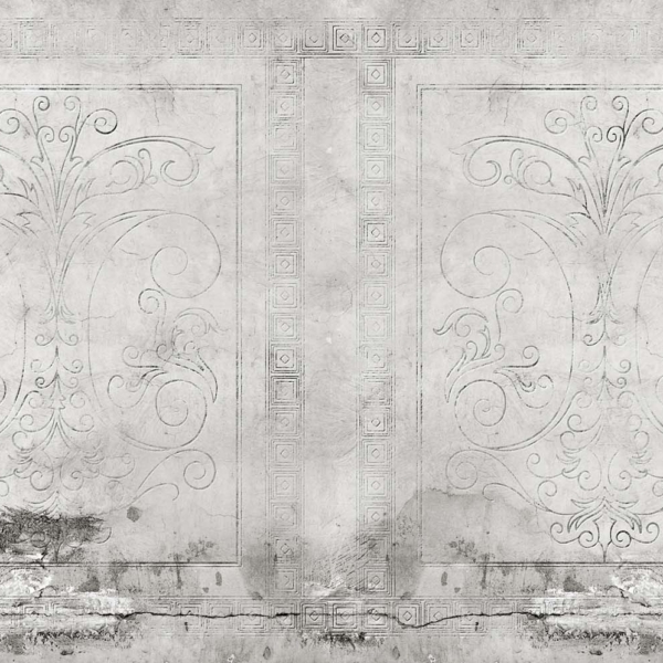 Tapeta-Skinwall-FAITH-26-z-kolekcji-Arts-in-the-Past-1 Tapeta Skinwall FAITH 26 z kolekcji Arts in the Past motywy: ornamenty, efekt postarzenia, kolory: szary, biały, niebieski, beżowy - wariant 1