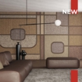 Tapeta Skinwall GRID 1 762 z kolekcji New Designs 2021 Suite Collection motywy: geometryczny, kolory: beżowy, brązowy, żółty