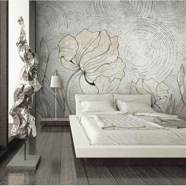 Tapeta-Skinwall-IN-BLOOM-19-z-kolekcji-Natural-Beauty Tapeta Skinwall IN BLOOM 19 z kolekcji Natural Beauty motywy: kwiaty, geometryczny, kolory: szary, biały, beżowy