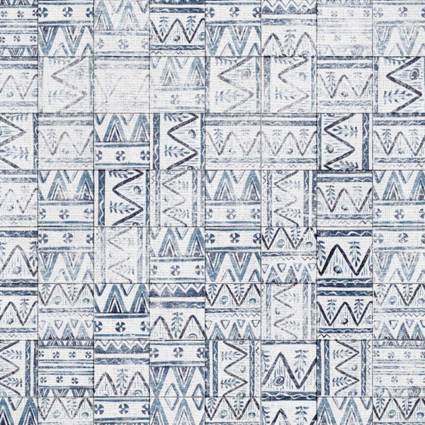 Tapeta-Skinwall-MEXICAN-TILES-28-z-kolekcji-Unconventional-Surfaces-1 Tapeta Skinwall MEXICAN TILES 28 z kolekcji Unconventional Surfaces motywy: geometryczny, liście, kolory: biały, niebieski, różowy, brązowy - wariant 1