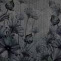 Tapeta Skinwall NYMPHA 103 z kolekcji Natural Beauty motywy: kwiaty, kolory: szary, grafitowy, granatowy - wariant 1