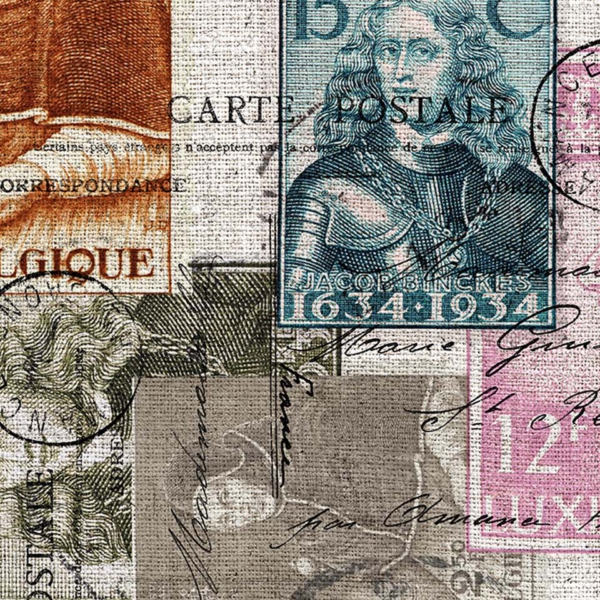 Tapeta-Skinwall-OLD-MEMORY-76-z-kolekcji-Travelling-Mind-1 Tapeta Skinwall OLD MEMORY 76 z kolekcji Travelling Mind motywy: litery, portret, kolory: szary, brązowy, grafitowy, niebieski, różowy - wariant 1