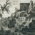 Tapeta Skinwall PIRANESI 510 z kolekcji Arts in the Past motywy: litery, krajobraz, kolory: beżowy, szary, pomarańczowy, grafitowy, brązowy - wariant 1