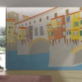 Tapeta Skinwall PONTE VECCHIO 722 z kolekcji Suite Collection motywy: miasta mapy, kolory: beżowy, niebieski, zielony, żółty, szary, biały