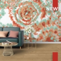Tapeta Skinwall TIE DYE MULTI COLORS 771 z kolekcji New Designs 2021 Suite Collection motywy: abstrakcja, kolory: czerwony, pomaraczowy, biały, zielony