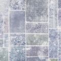 Tapeta Skinwall UNCONVENTIONAL TILES 18 z kolekcji Unconventional Surfaces motywy: rośliny, kwiaty, liście, kolory: biały, niebieski, szary, różowy, czerwony - wariant 1