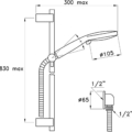 Stella Bamboo 302AG3 rys techniczny