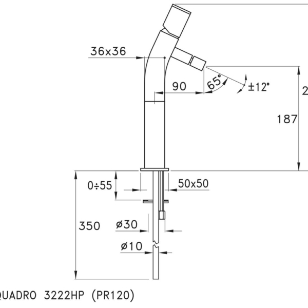 Stella-Bamboo-Quadro-3222HP120-rys-techniczny Stella Bamboo Quadro 3222HP120 rys techniczny