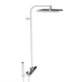 Stella kolekcjaBamboo Quadro 3283-420-304-300 Natynkowa bateria prysznicowa ścienna z zewnętrznym przyłączem deszczownicy - rurą natynkową i deszczownicą o średnicy 300 mm-
