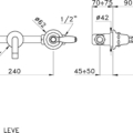 Stella Italica Leve 3863AR rys techniczny